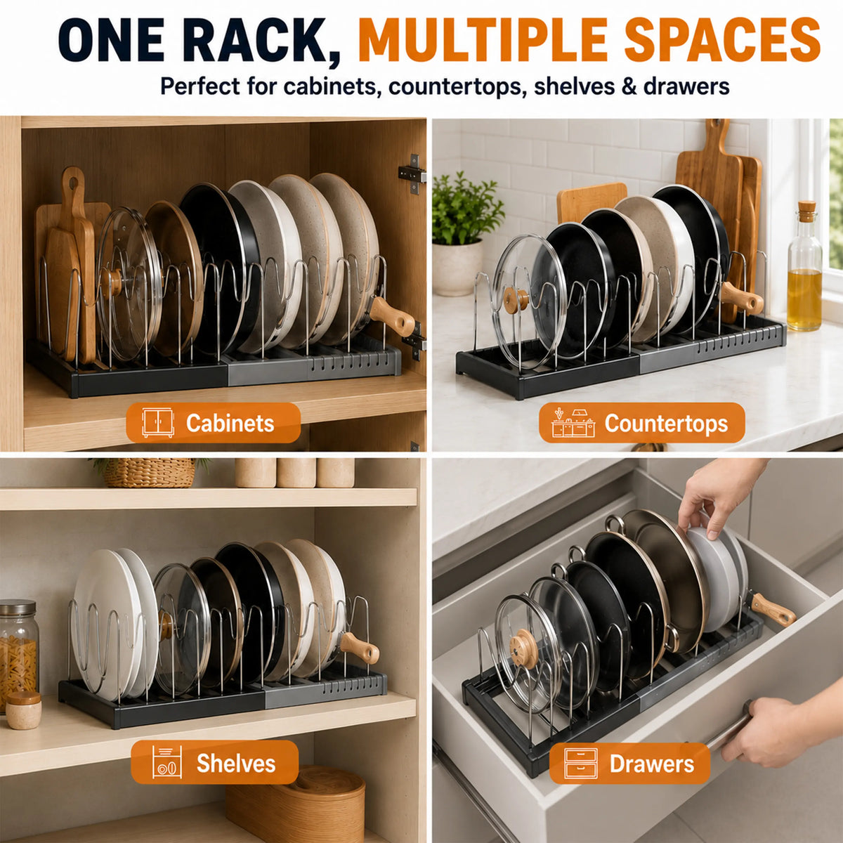 Expandable Dish Rack Organizer for Kitchen