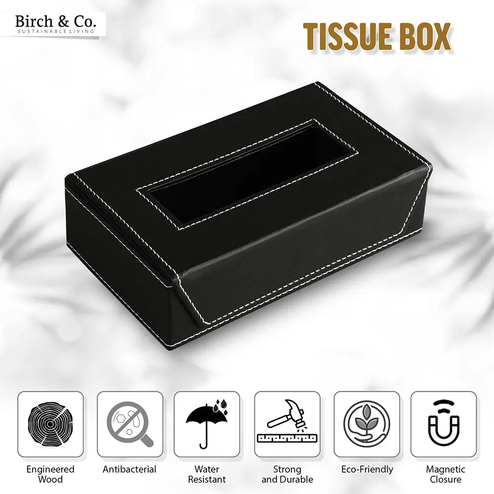 Square Serving Tray & Tissue box combo set