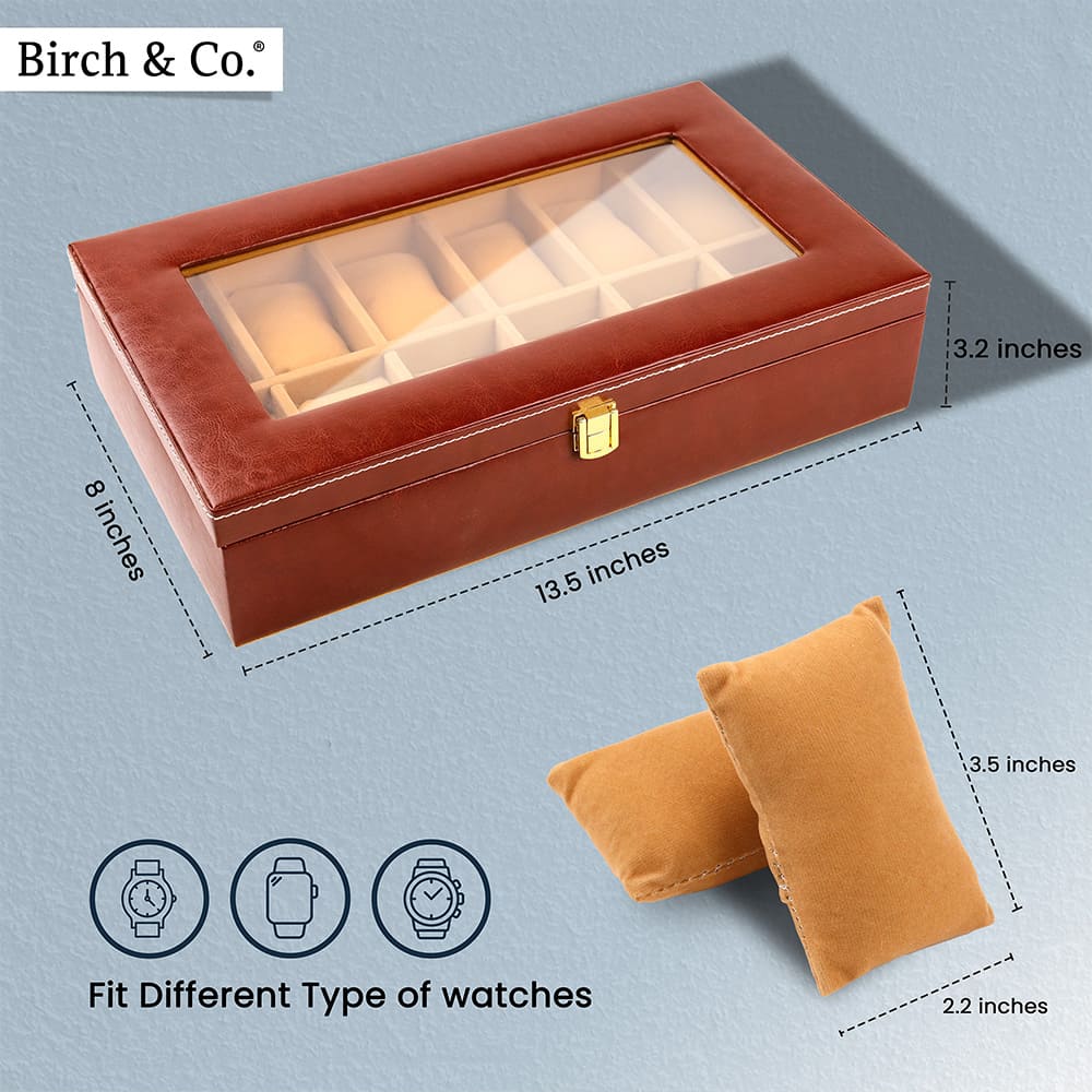 Brown Watch Box - 12 watches