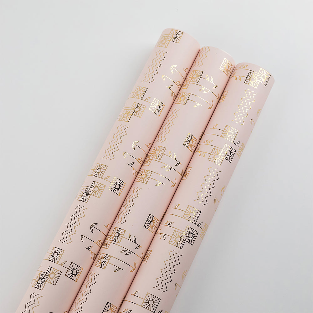 Gift Wrap - Pink with foiling