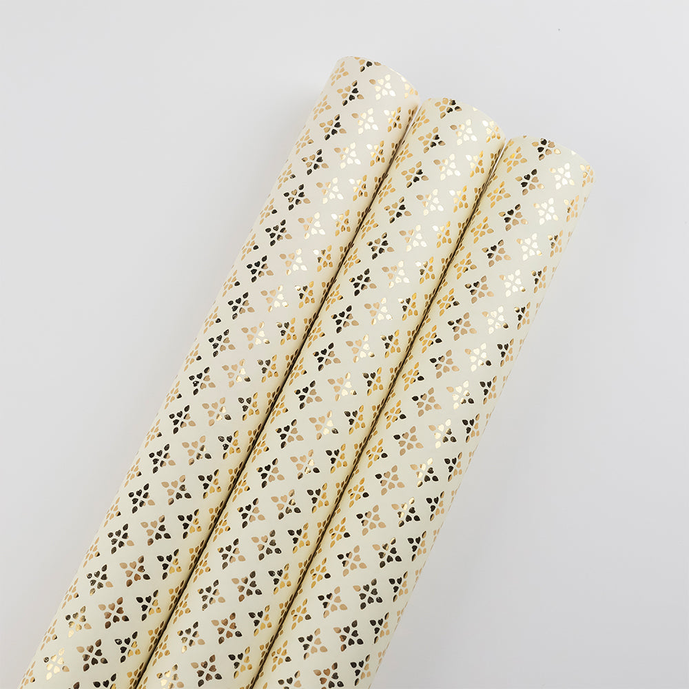 Gift Wrap - Cream with foiling