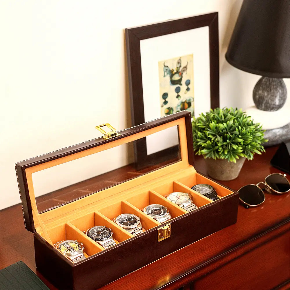 Mahogany Watch Box - 6 watches