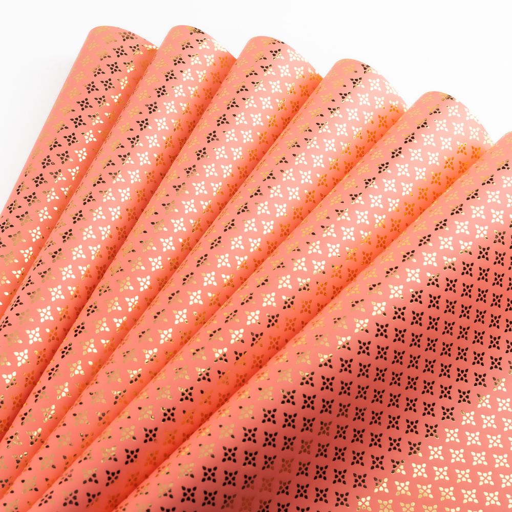 Gift Wrap - Peach Pink with foiling