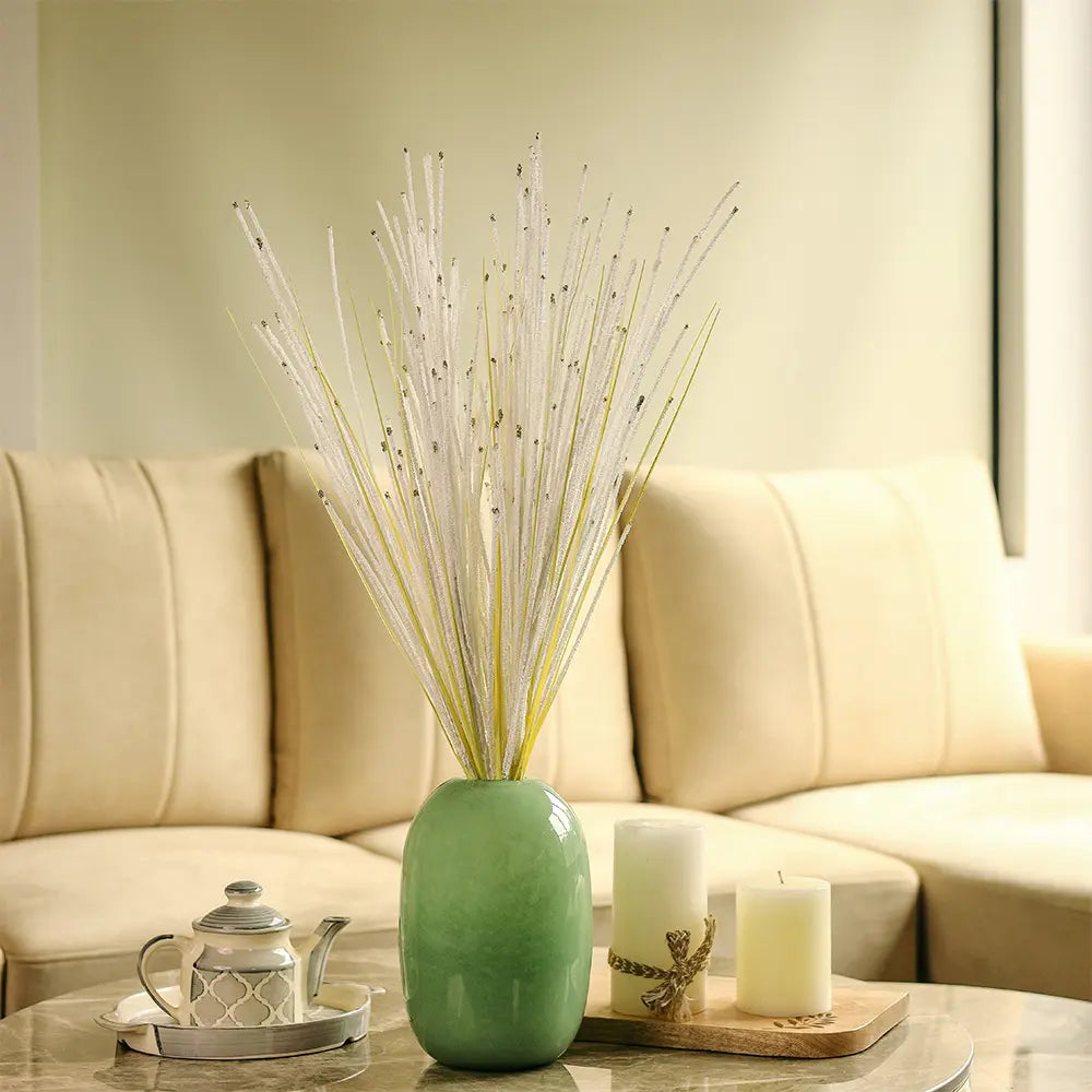 Bead pampas grass - White