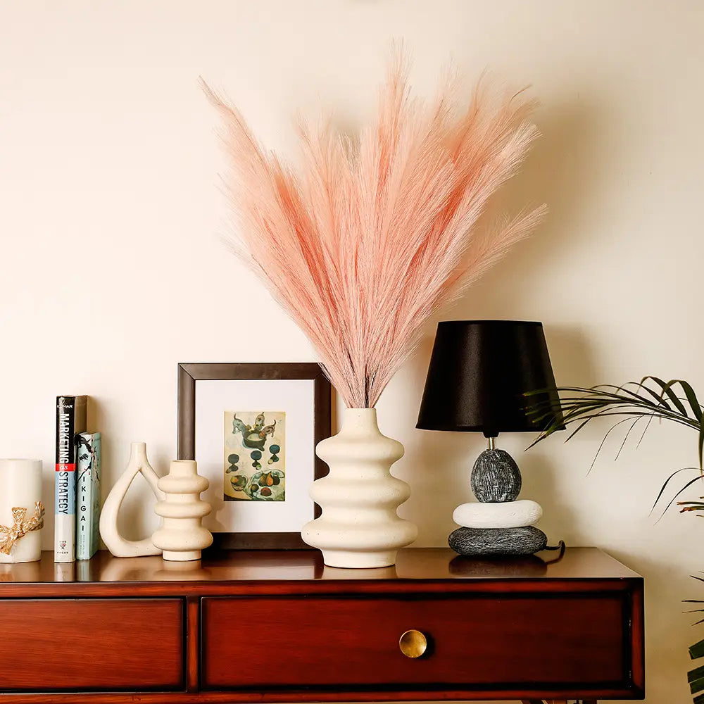 Faux pampas grass - Peach