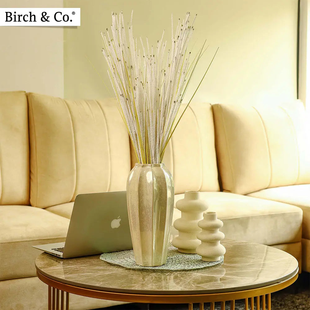 Bead pampas grass - White