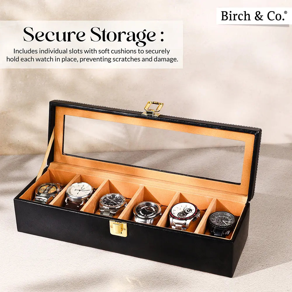 Black Watch Box -  6 watches