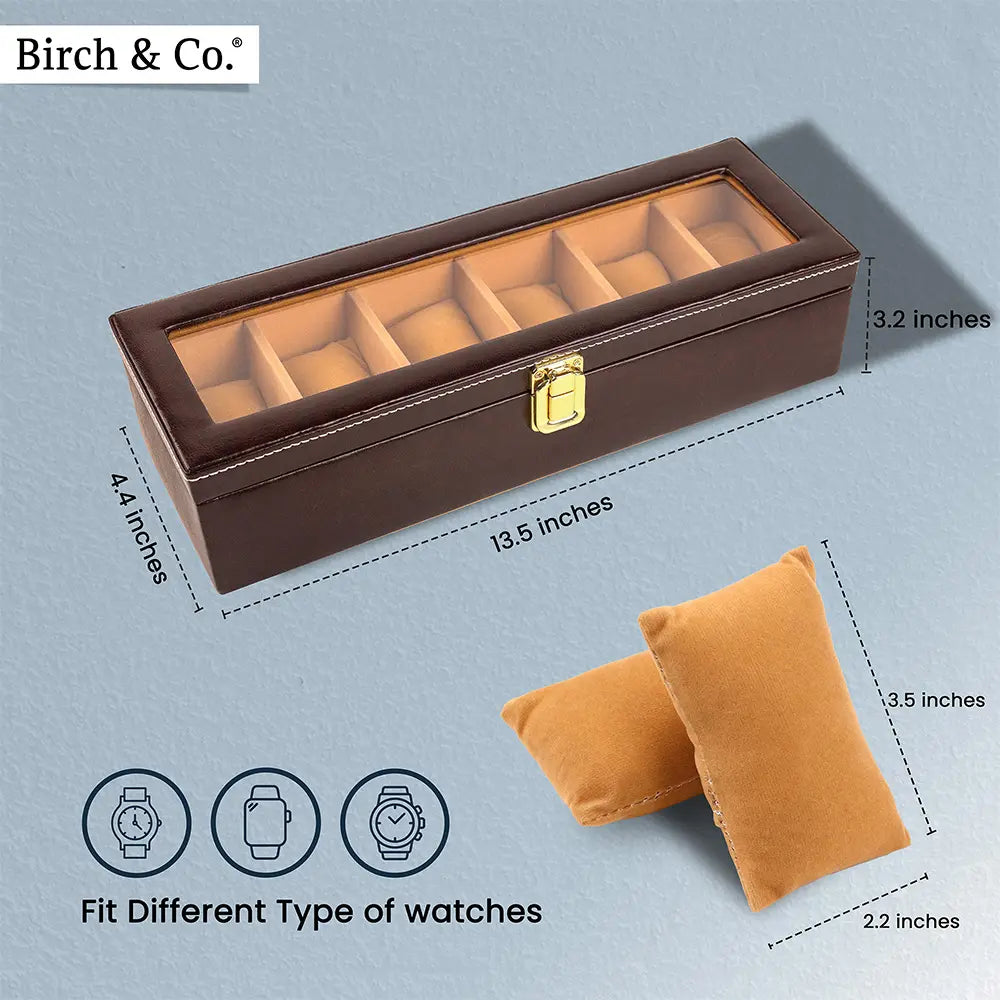 Mahogany Watch Box - 6 watches