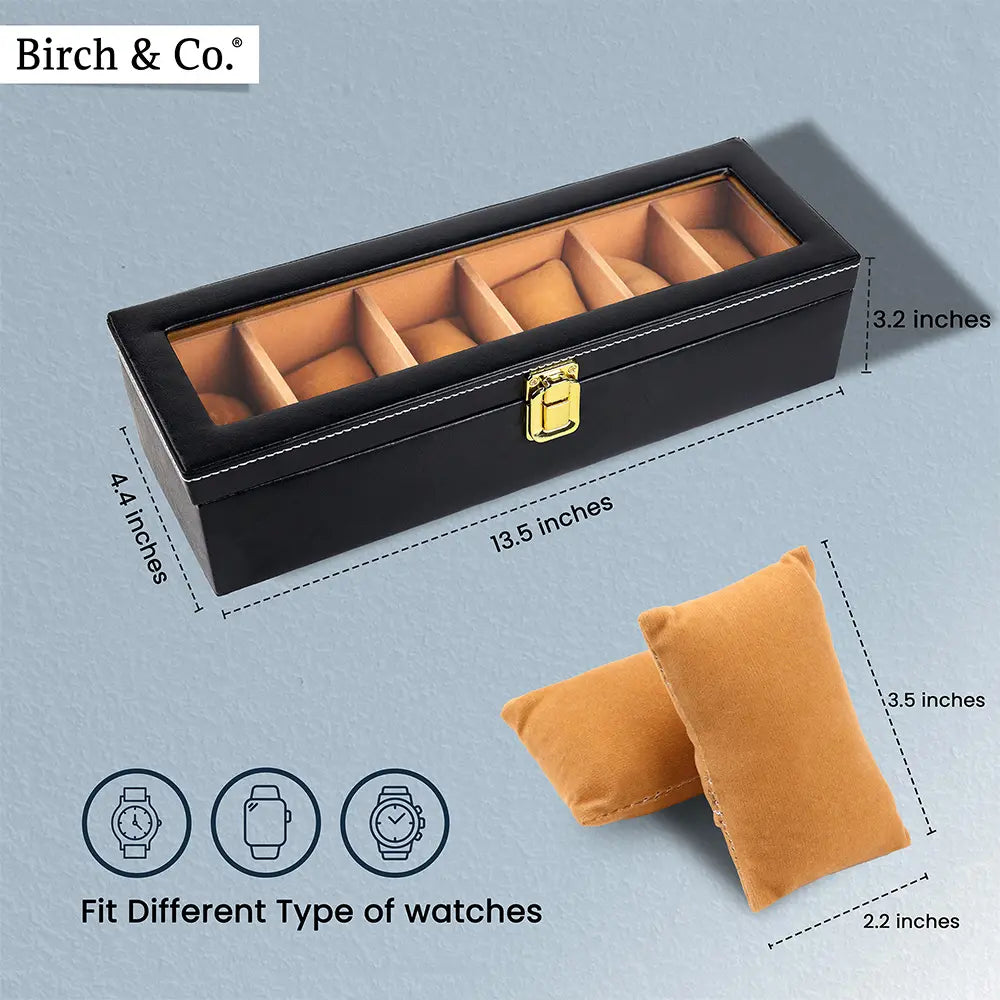 Black Watch Box -  6 watches