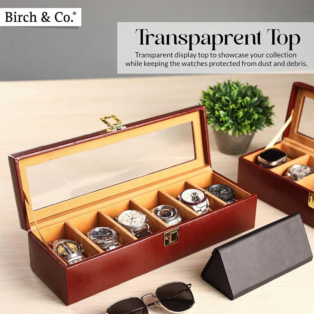 Brown Watch Box -  6 watches