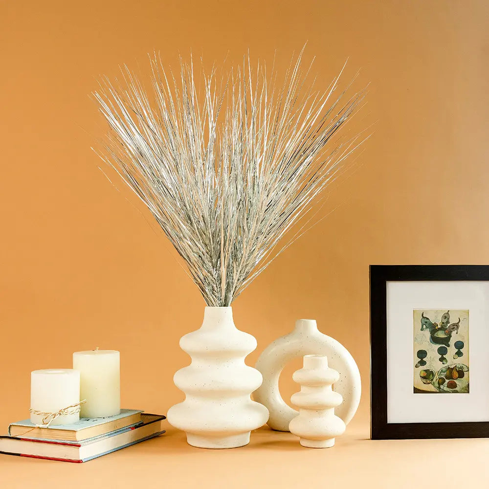 Metallic pampas grass - Silver