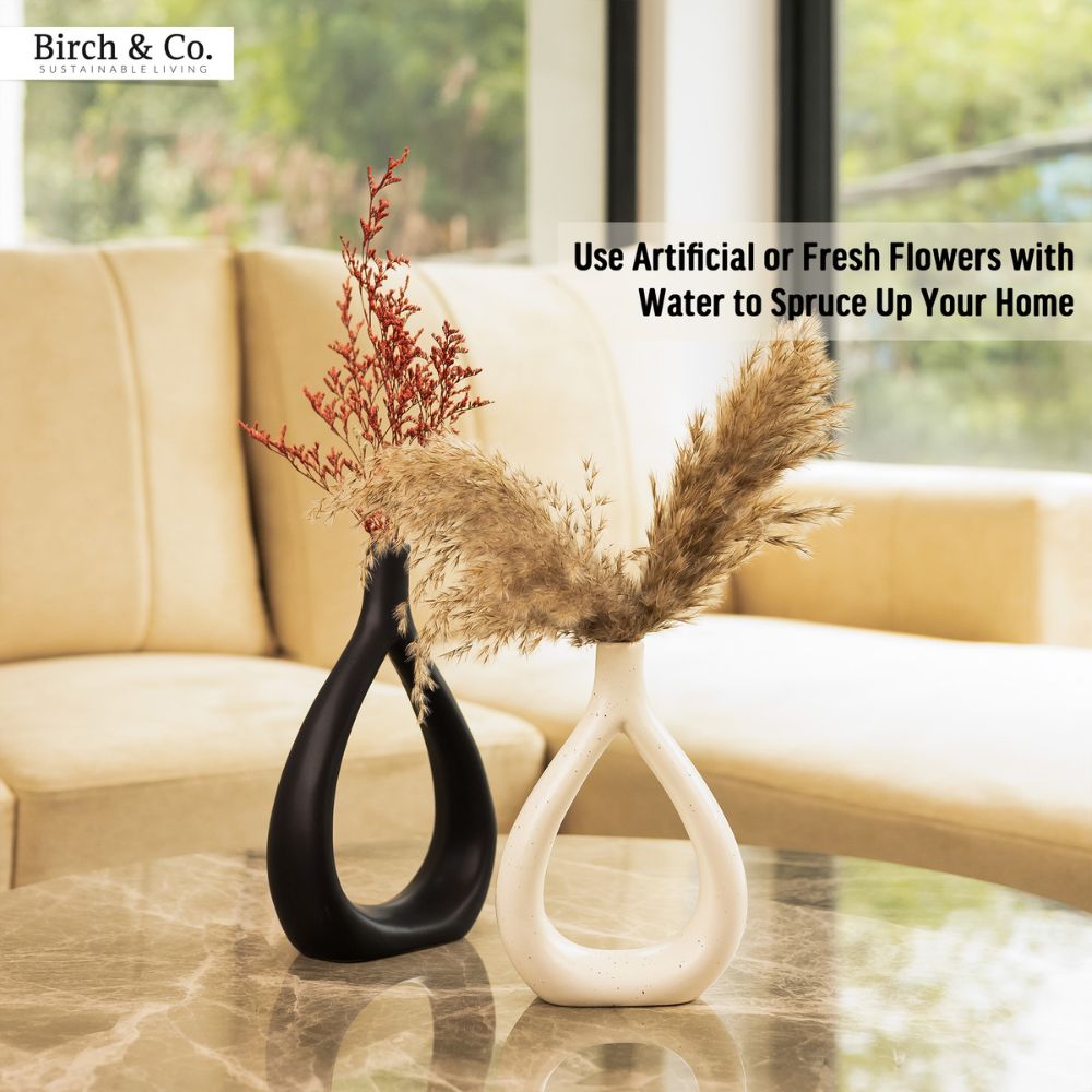 Black & White Stem Vase Combo