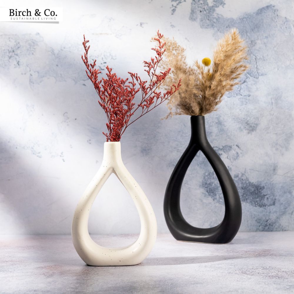 Black & White Stem Vase Combo