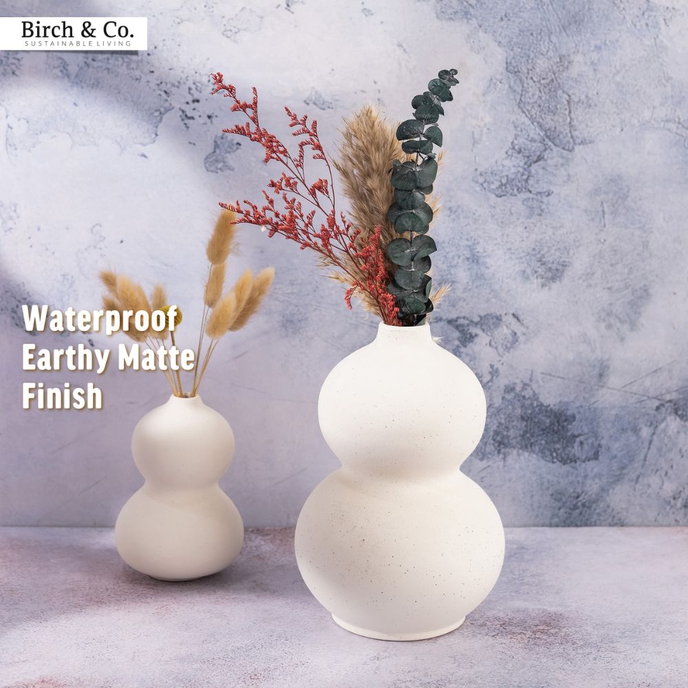 White Peanut Vase Combo