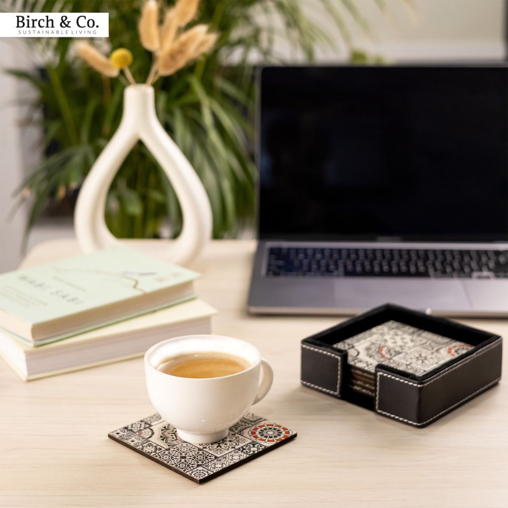 Indus Coasters set of 6 with holder