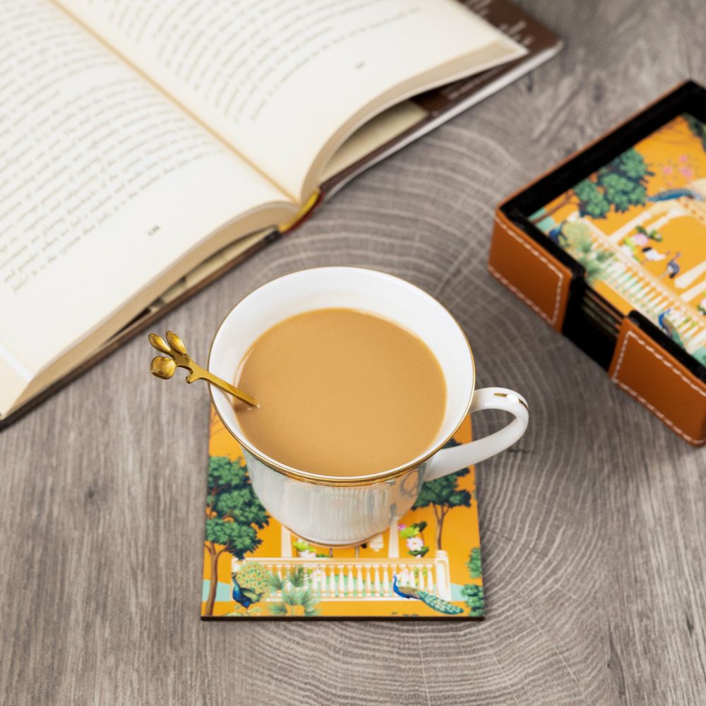 Heritage Coasters set of 6 with holder