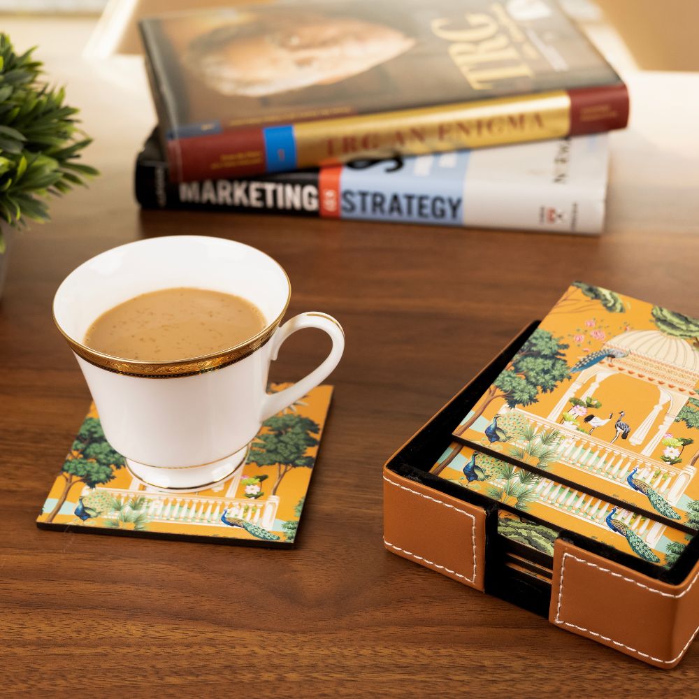 Heritage Coasters set of 6 with holder