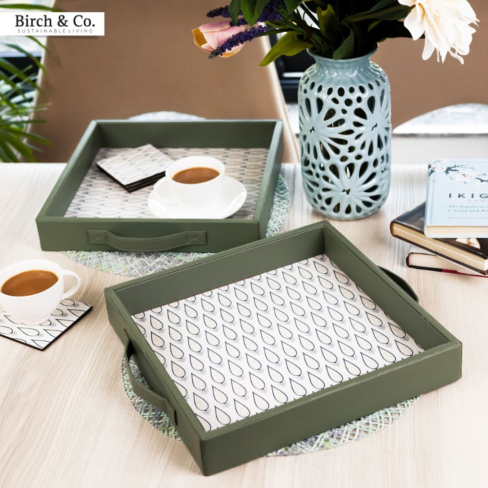 Tulip Serving Tray with matching coasters