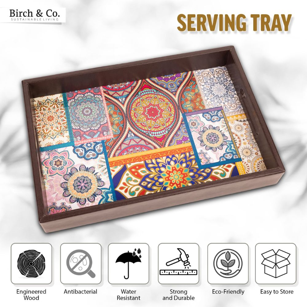 Mandala Serving Tray with matching coasters