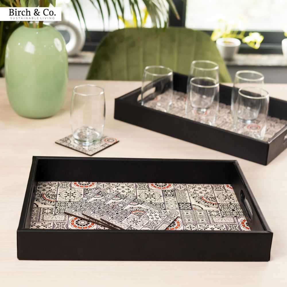 Indus Serving Tray with matching coasters