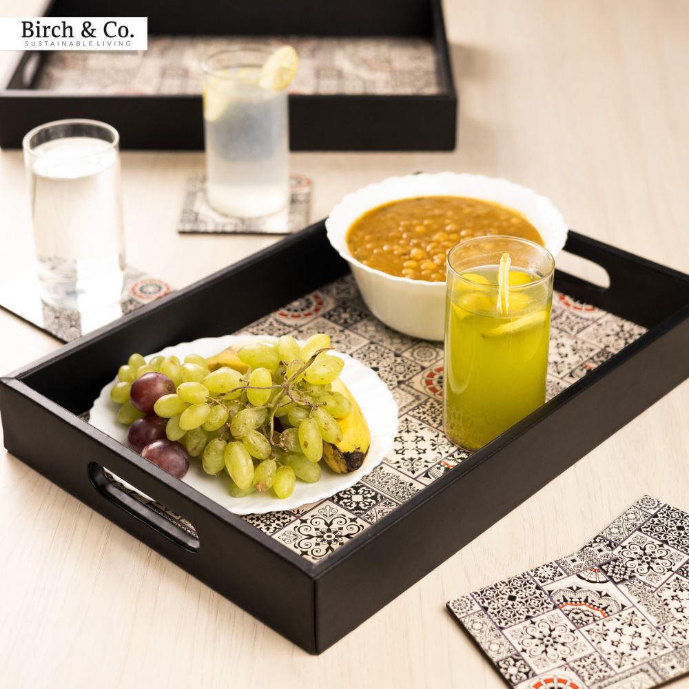 Indus Serving Tray with matching coasters