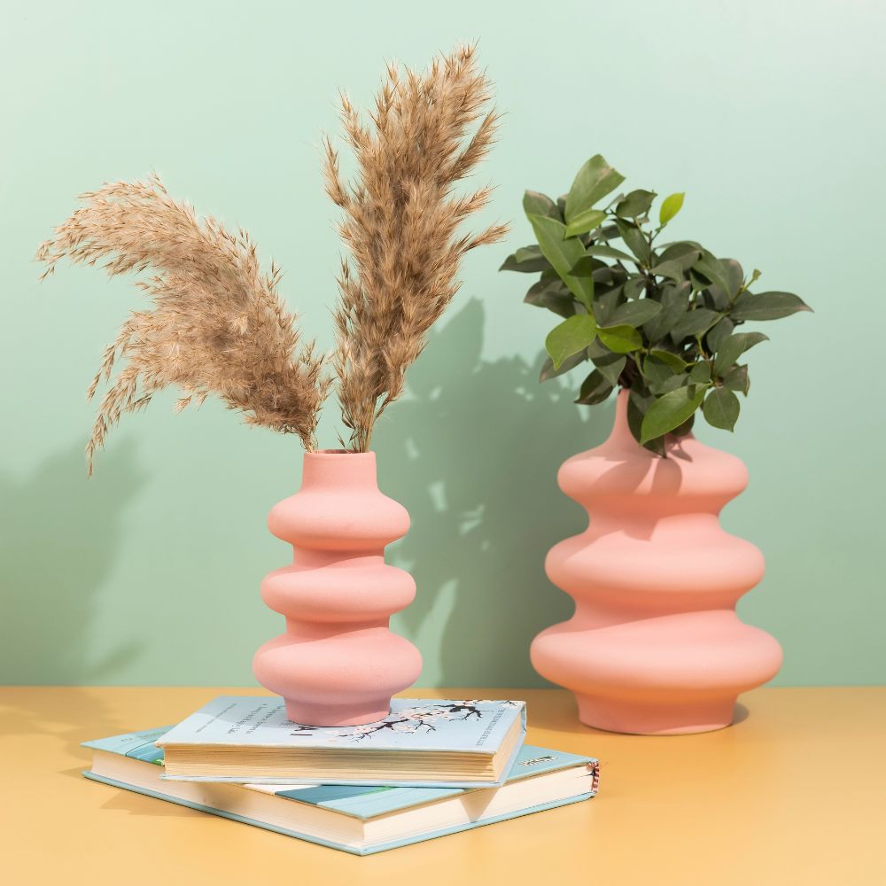 Pink Wave Vase Combo