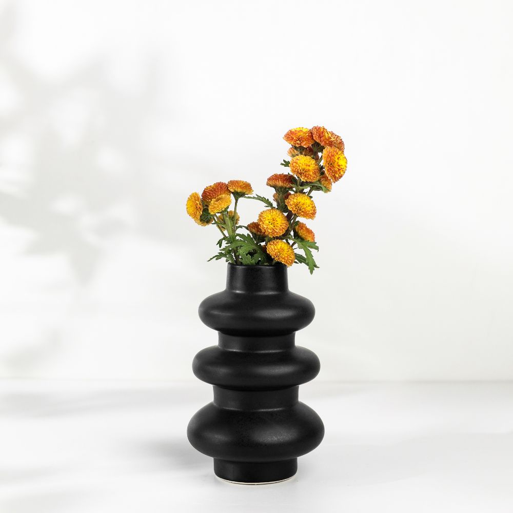 Black Wave Vase