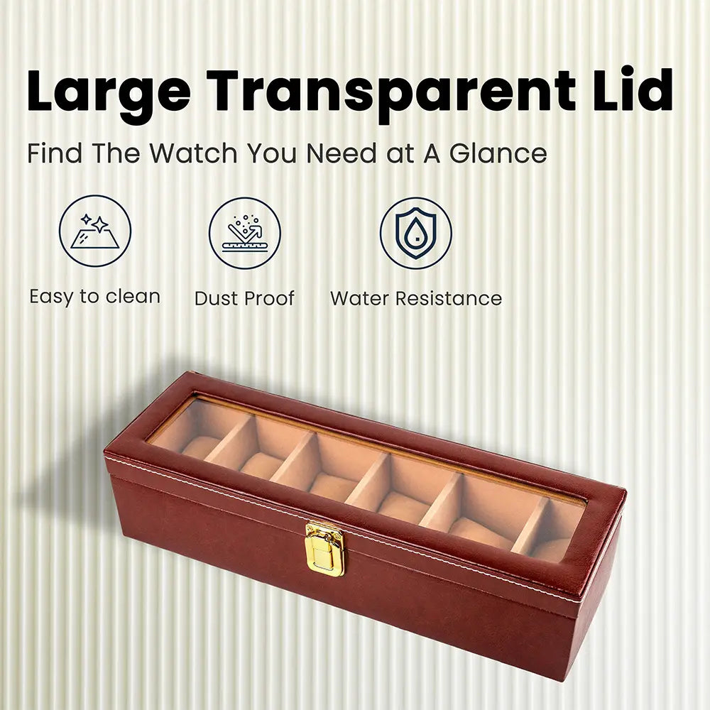 Brown Watch Box -  6 watches